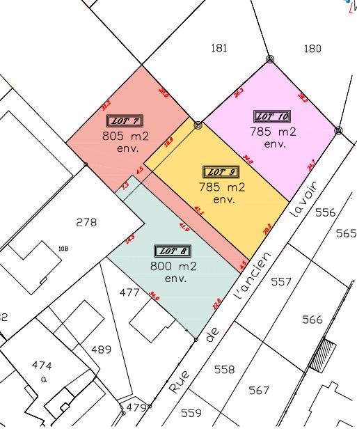 Terrains à batir Miserey - 4 Lots 800m²